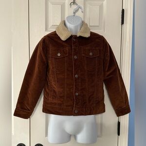 Wonder Nation Boys Brown Corduroy Sherpa Jacket Size L (10–12)